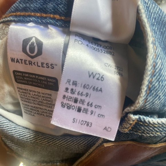 Levi’s Premium 501 High Rise Distressed Cutoff Shorts W26 Vintage Coastal Cool - Picture 8 of 8